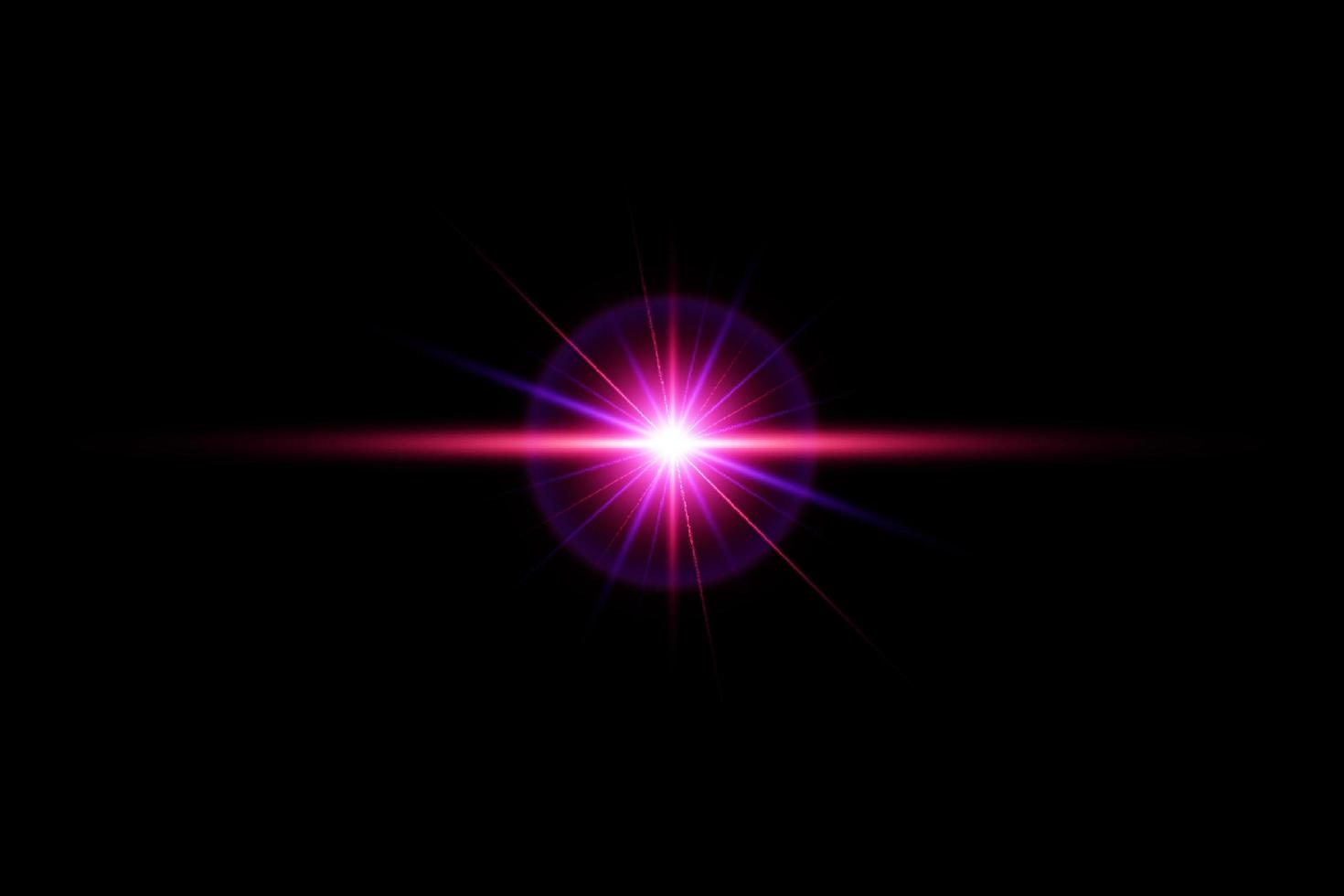 Lens flare light transparent on black background photo