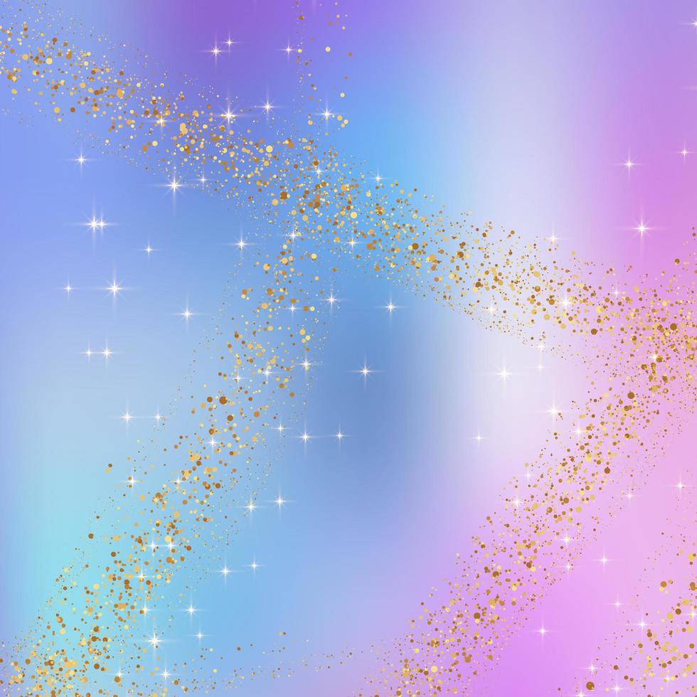 Gold sparkle with gradient unicorn color background photo