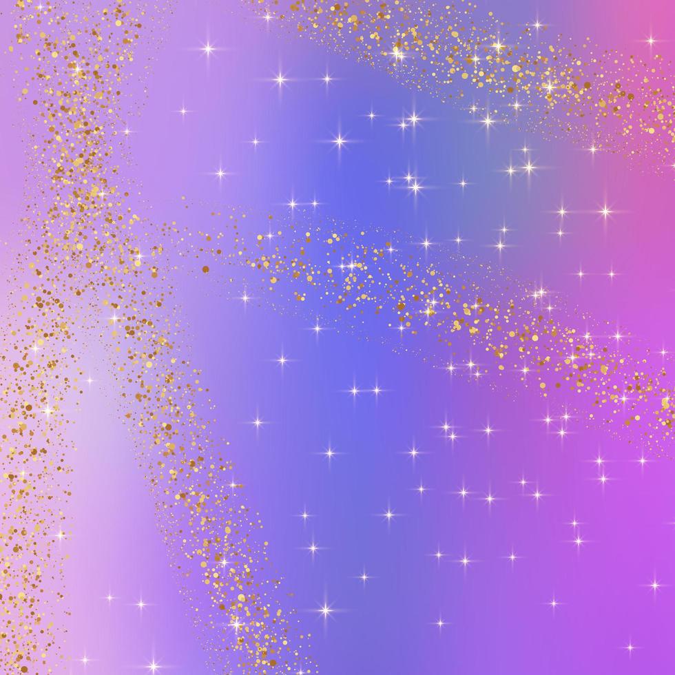 Gold sparkle with gradient unicorn color background photo