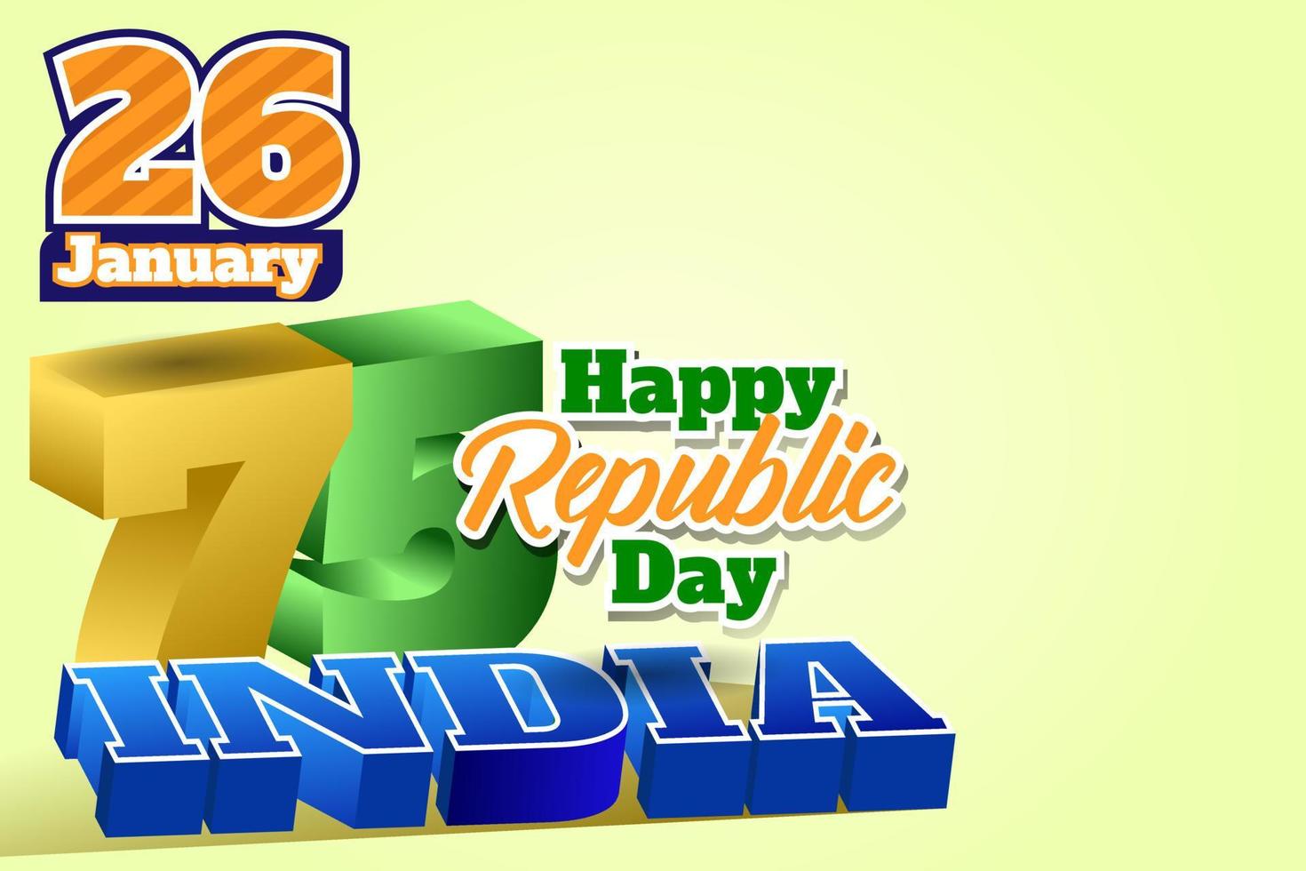 75 year Happy independence day India Vector Template Design happy ...