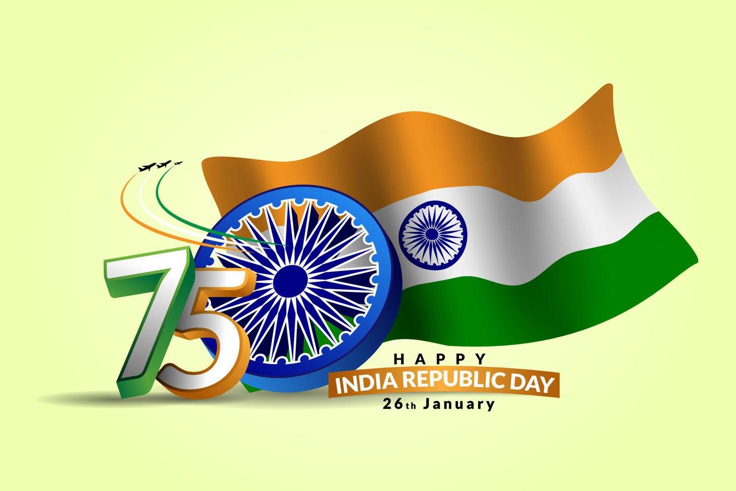 75 year Happy independence day India Vector Template Design happy ...