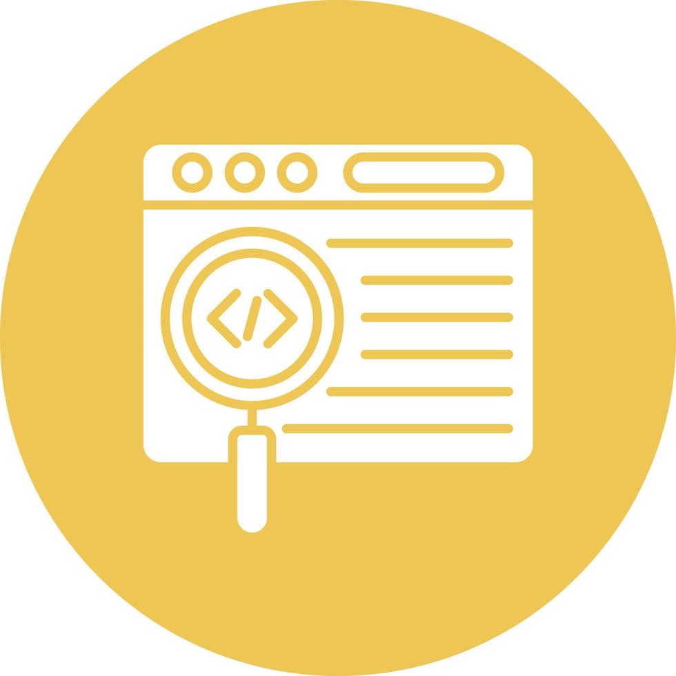 Meta Data Glyph Circle Background Icon vector