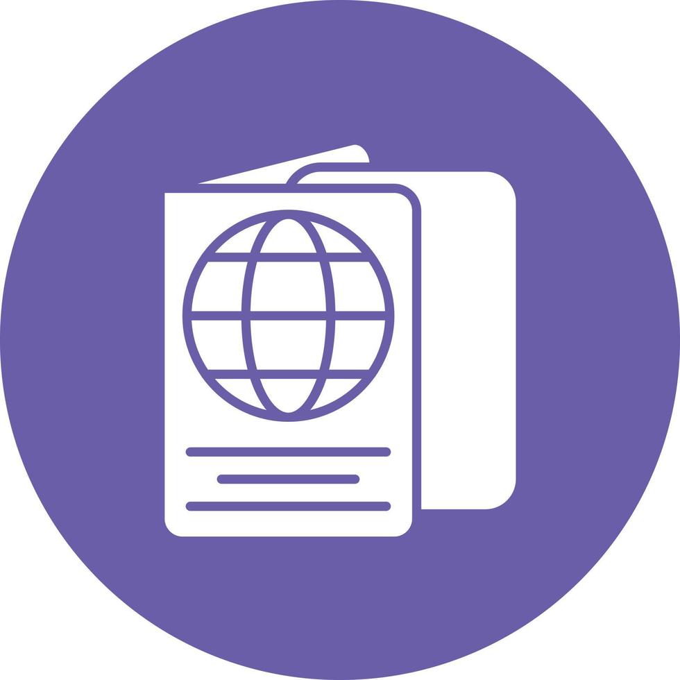 Visa Glyph Circle Background Icon vector