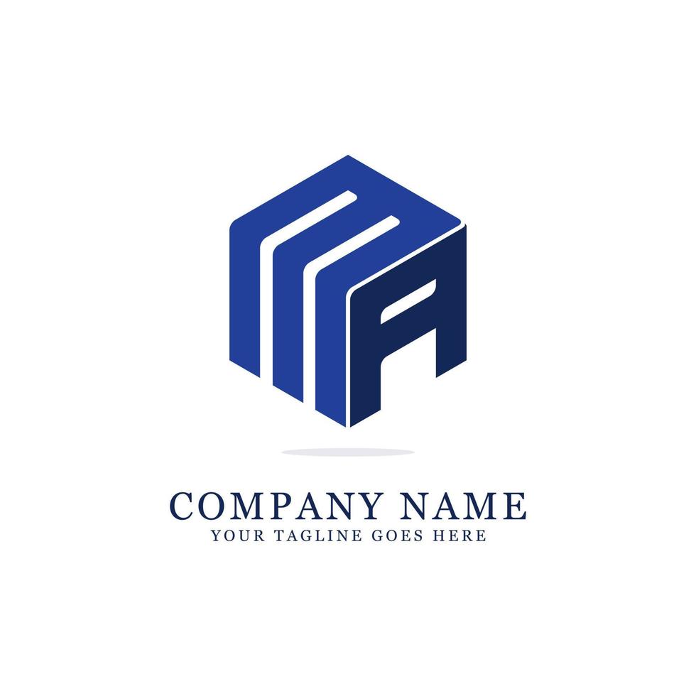 MA initial logo designs, MA creative logo inspiration vector