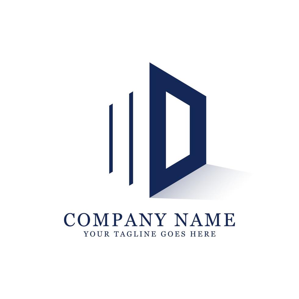 MD initial logo inspiration, negative space letter logo designs vector