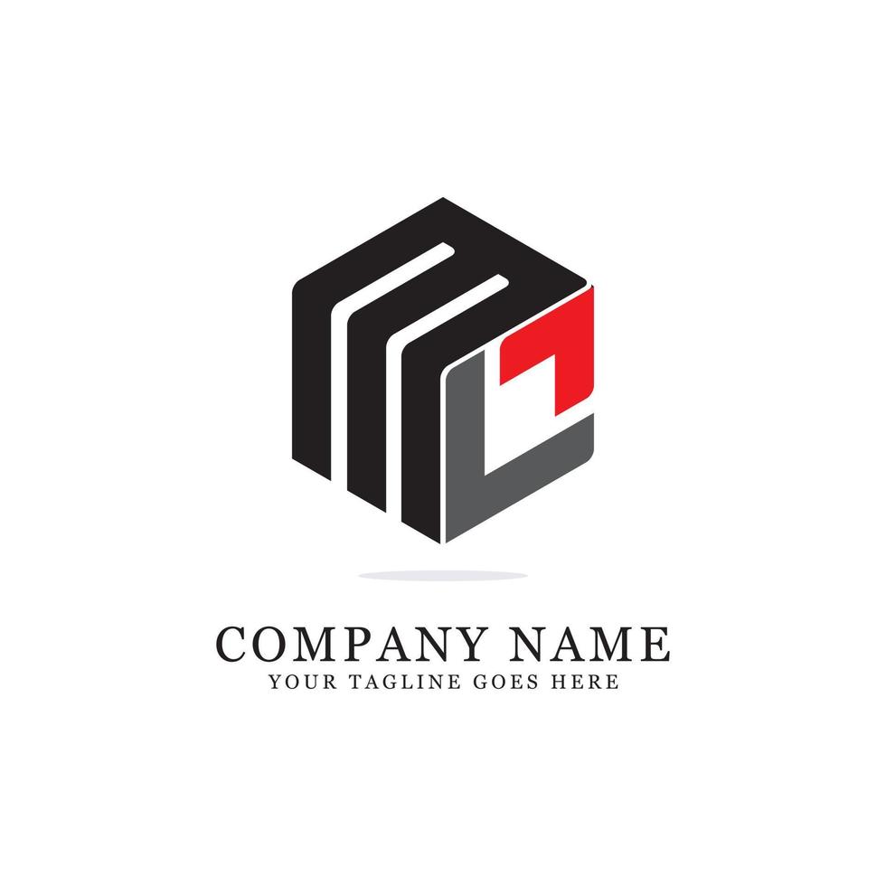 ML initial logo designs, ML creative logo inspiration vector