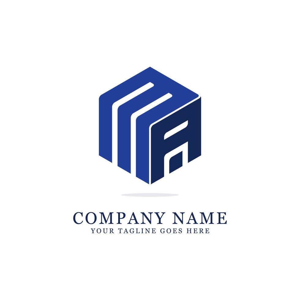 MA initial logo designs, MA creative logo inspiration vector