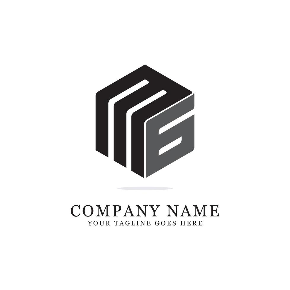 MG initial logo designs, MG creative logo inspiration vector