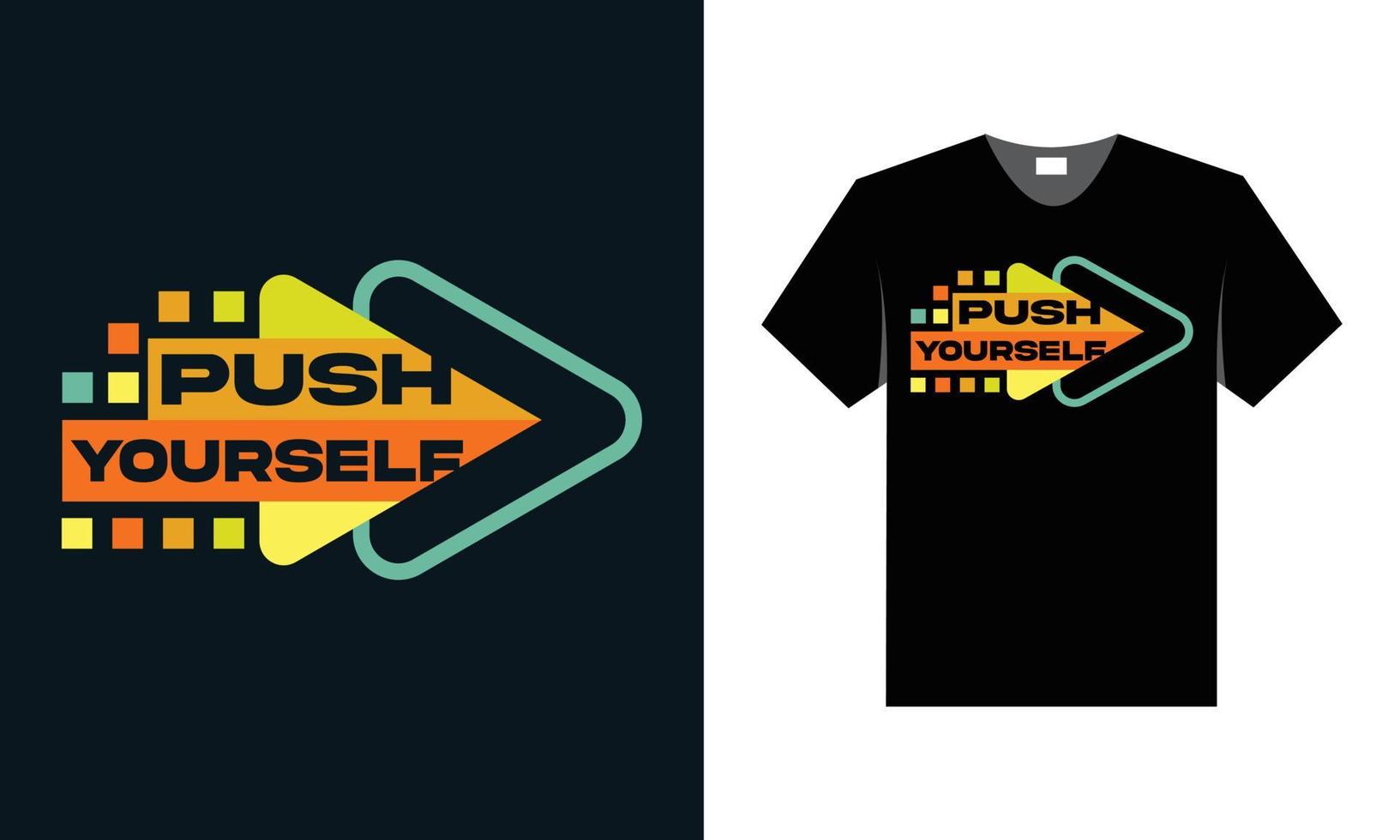 best retro typography t shirt design for gym and fitness lover's inspiration. vector