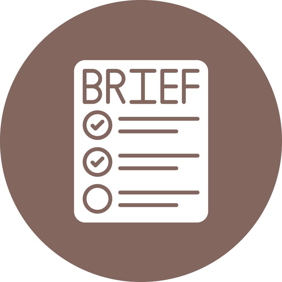 Brief Glyph Circle Background Icon vector