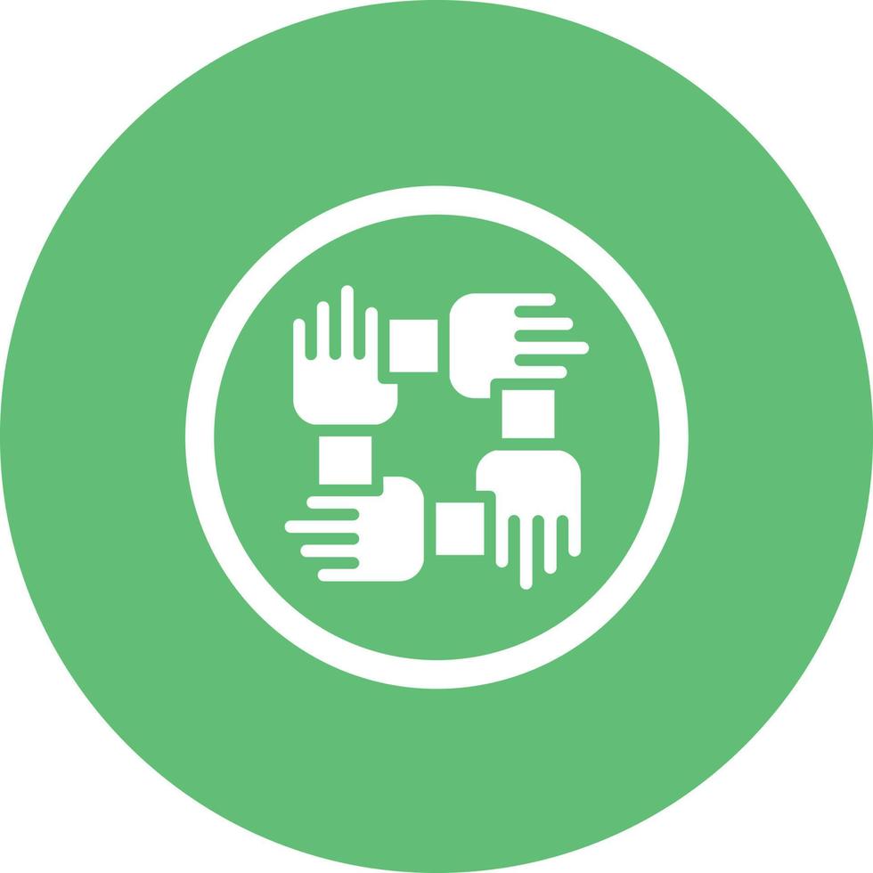 Community Glyph Circle Background Icon vector