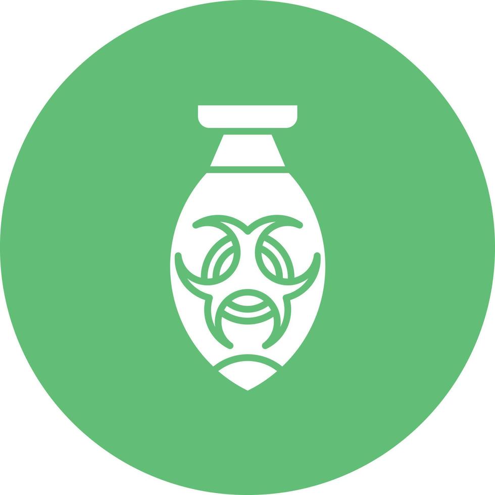 Bioweapon Glyph Circle Background Icon vector