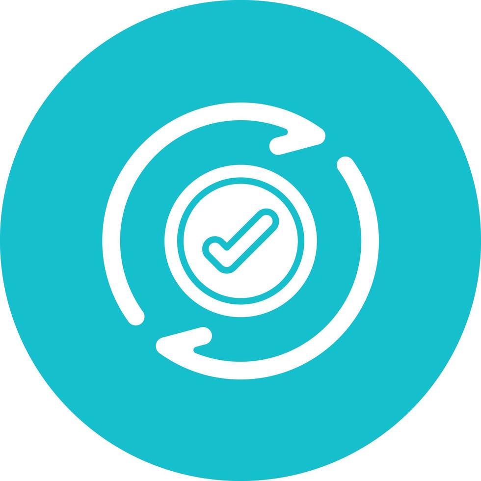 Iteration Glyph Circle Background Icon vector