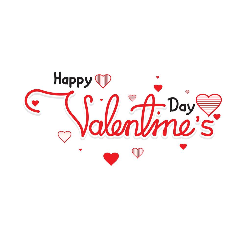 happy valentine's day illustration vector