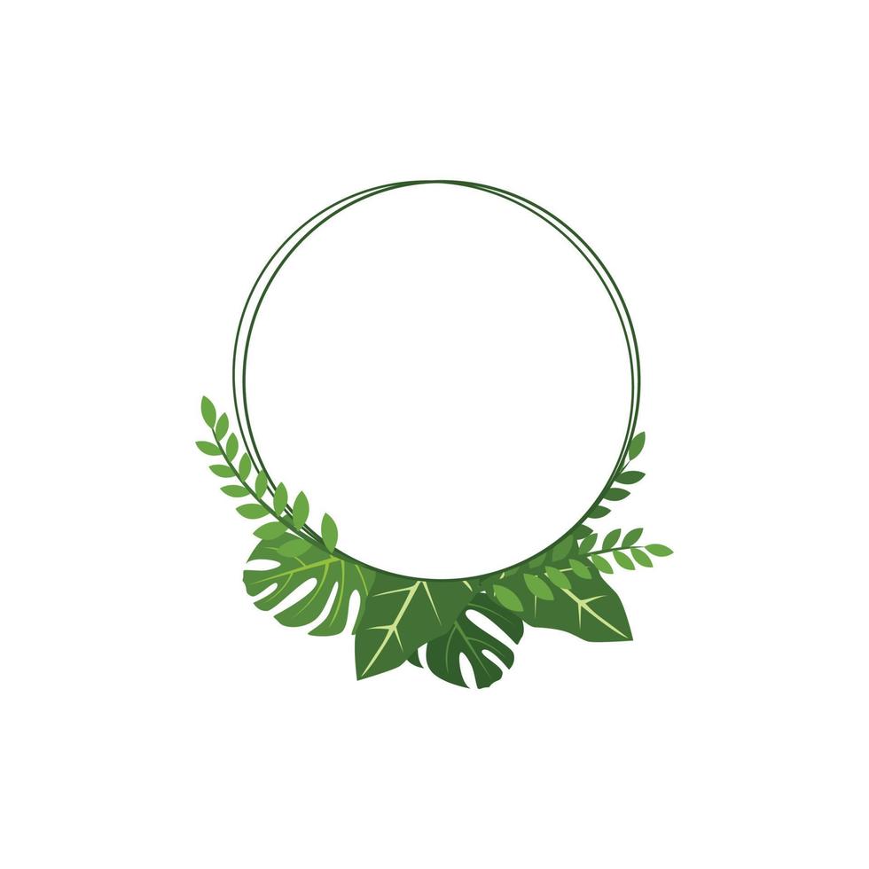 Fresh leaf frame vector