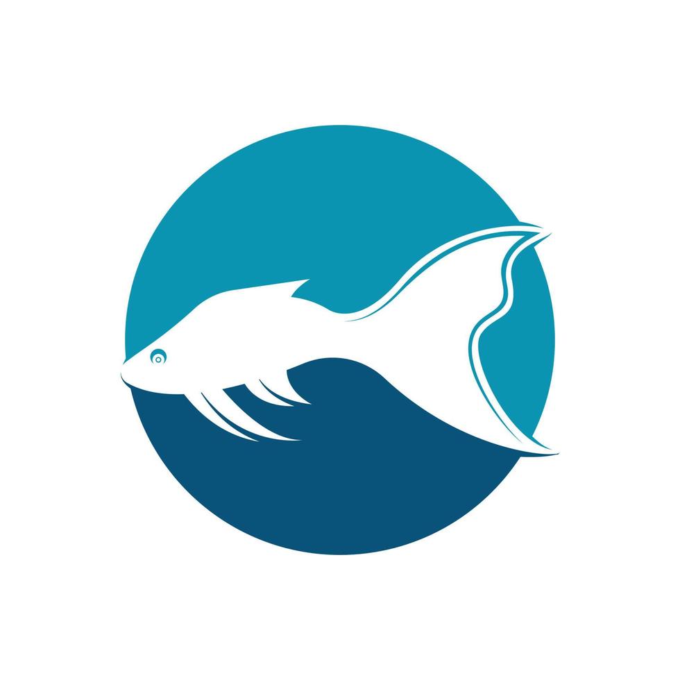 Fish logo icon template creative vector