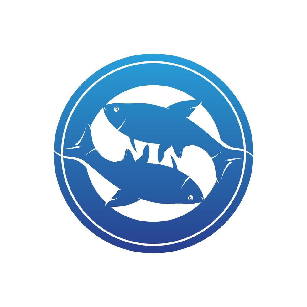Fish logo icon template creative vector