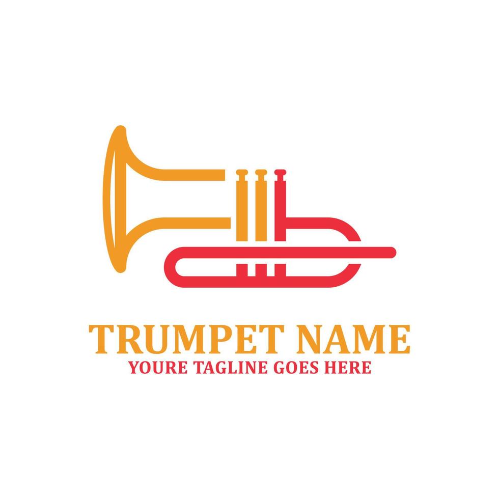 Musical instrument simple icon trumpet for jazz music vector