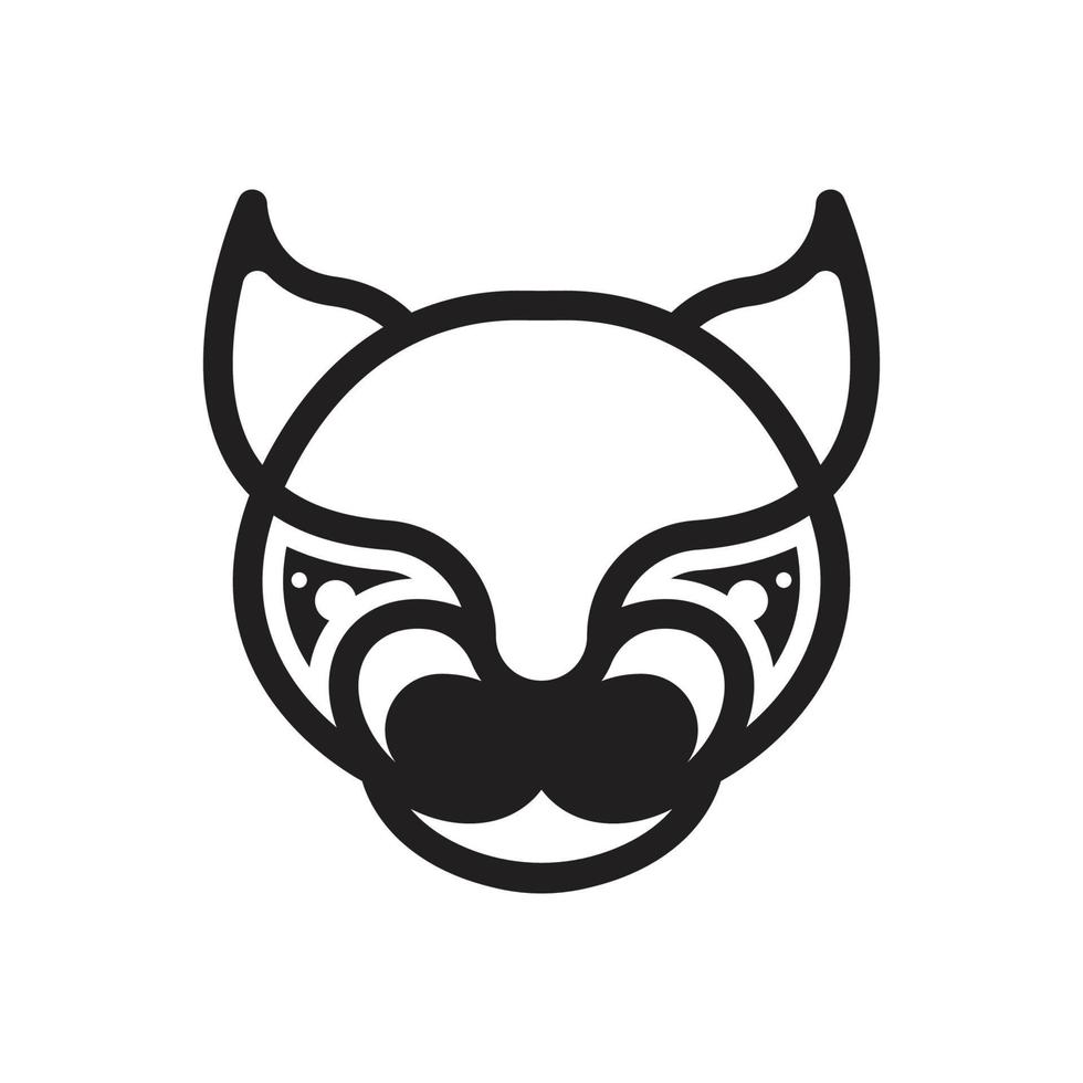 diseño de vector de icono de logotipo de cabeza de pantera