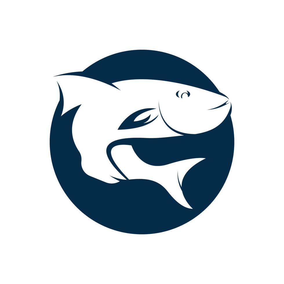 pez logo icono plantilla creativa vector