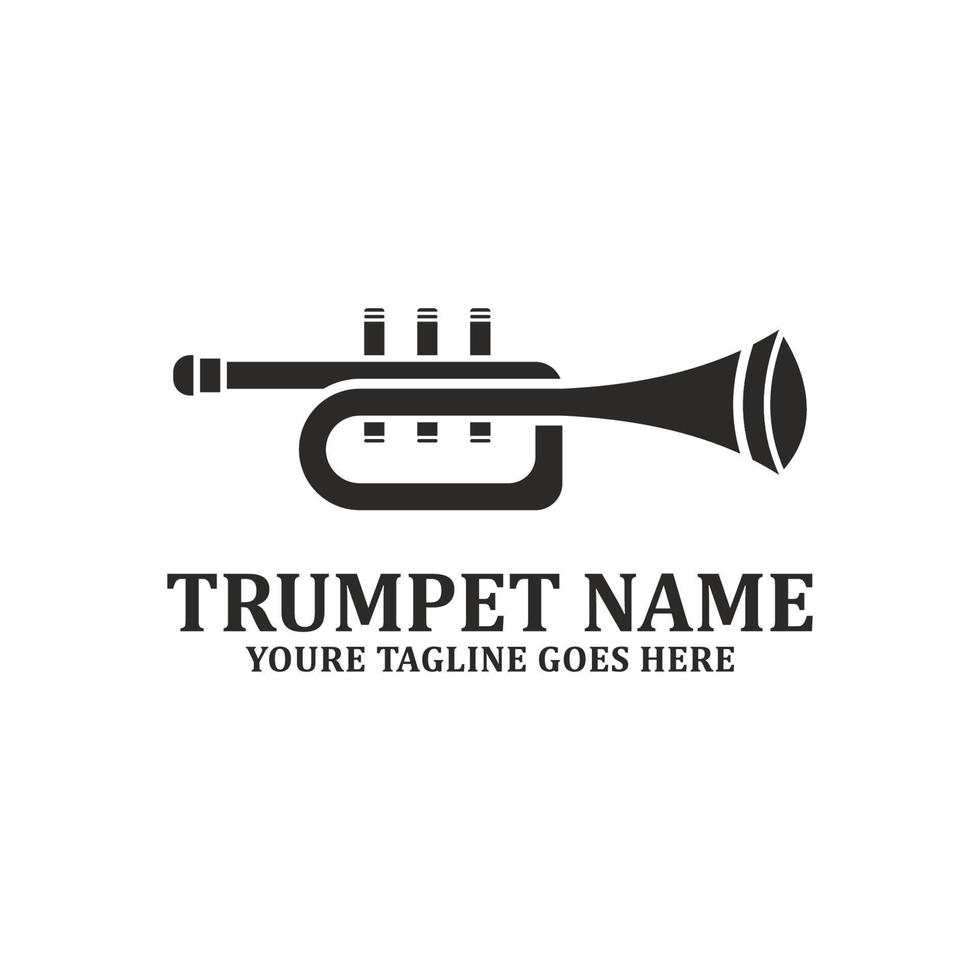 Musical instrument simple icon trumpet for jazz music vector