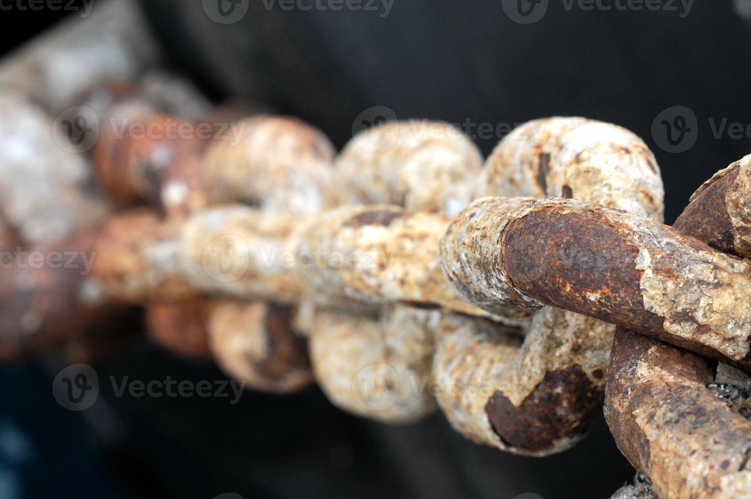 Rusty chain close-up photo