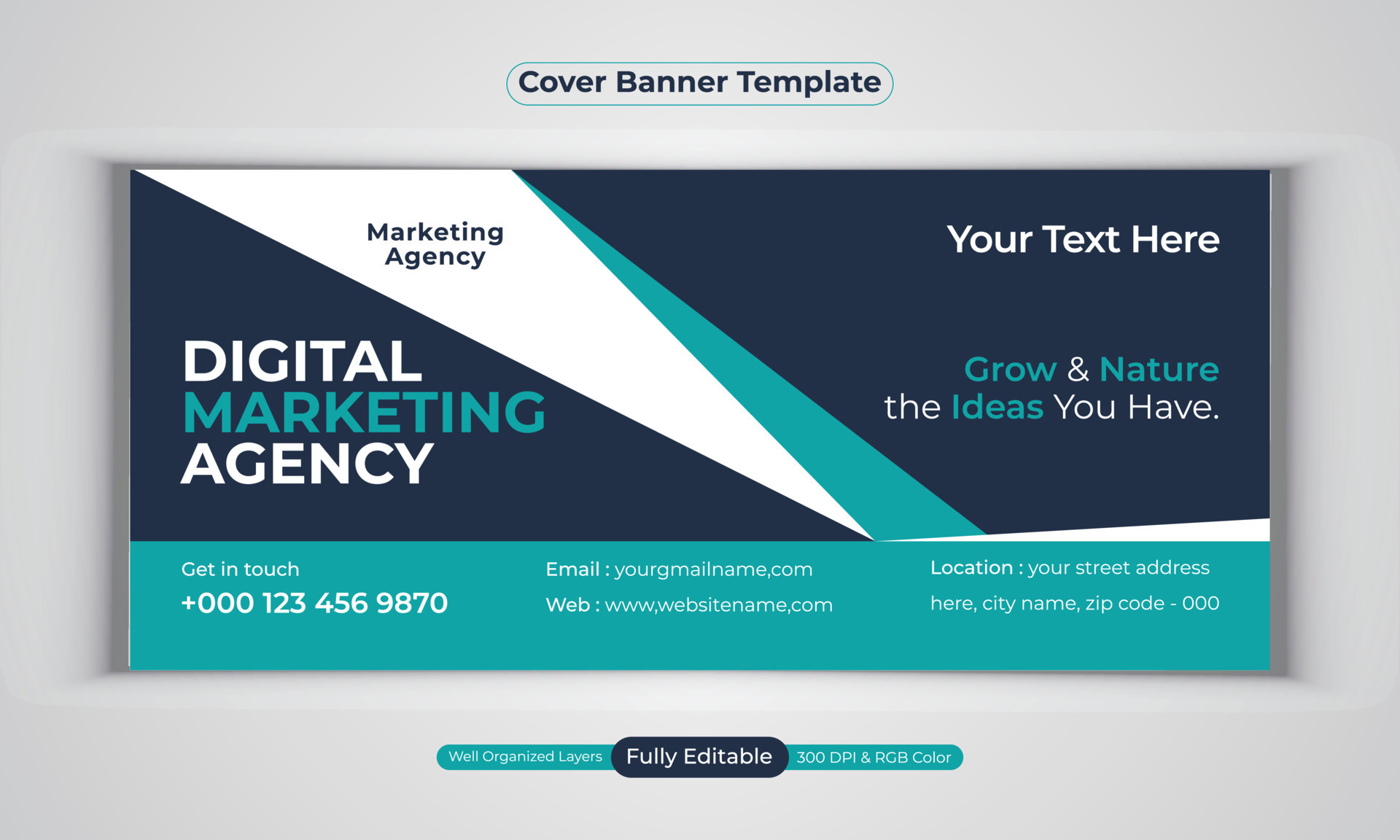 Digital marketing agency business banner design modern layout vector