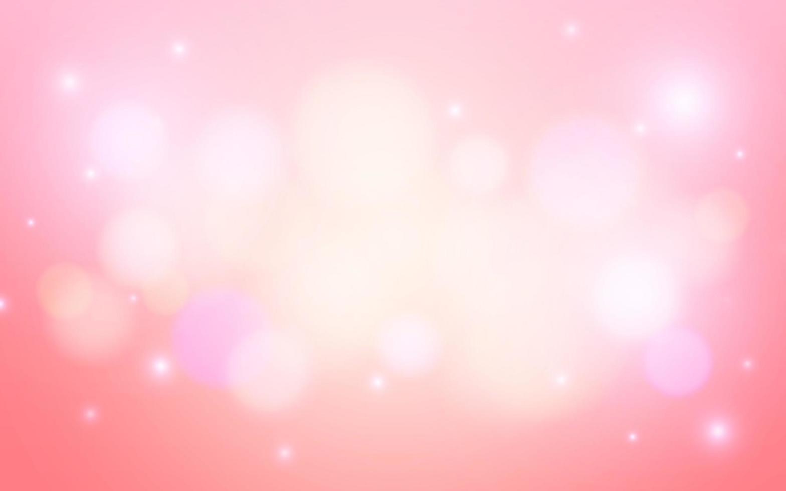 fondo abstracto de luz suave de bokeh de san valentín rosa, partículas de bokeh de ilustración vectorial eps 10, decoración de fondo vector