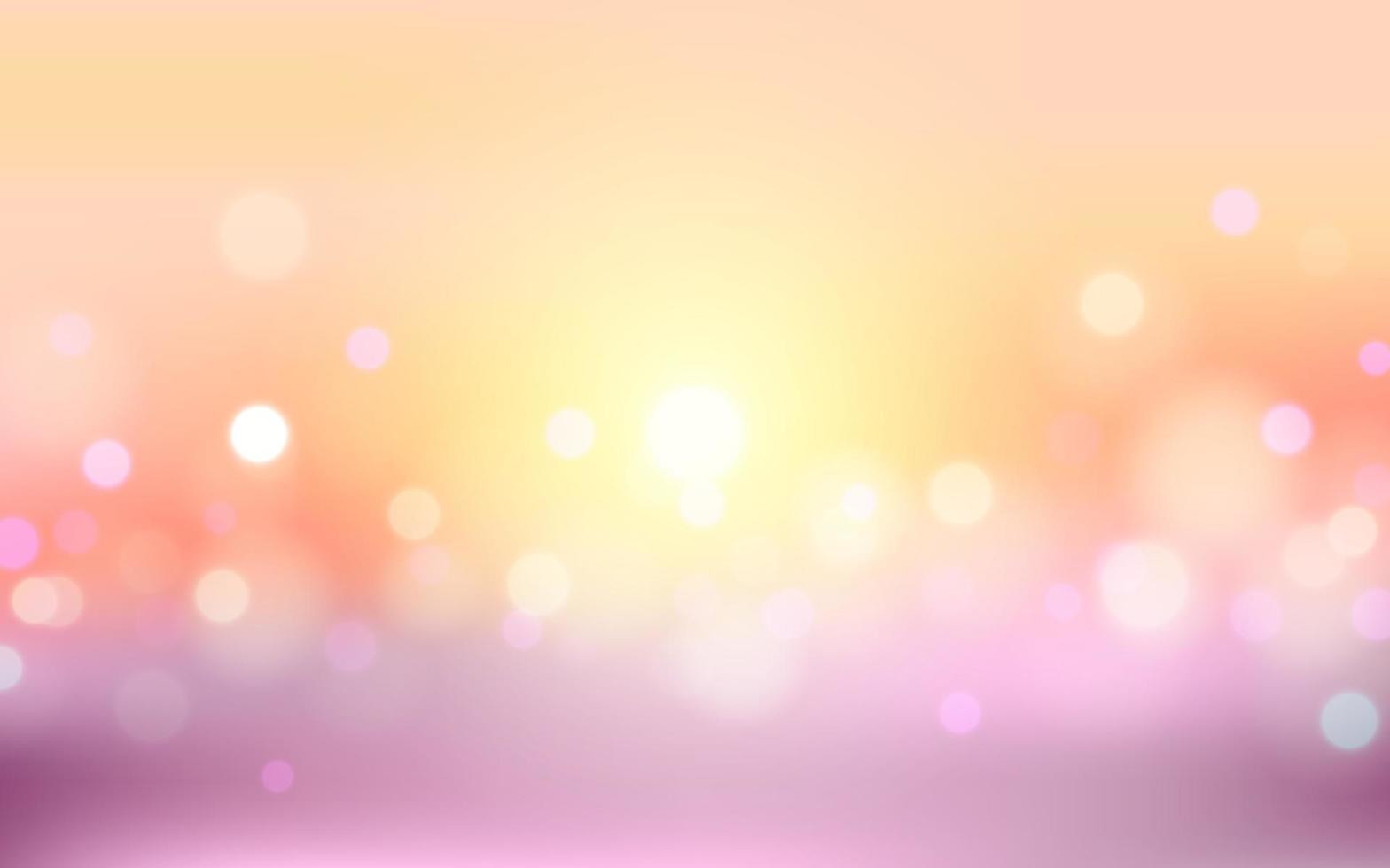 Abstract Sunset Soft Light Background with Bokeh, Vector eps 10 illustration bokeh particles, Background decoration