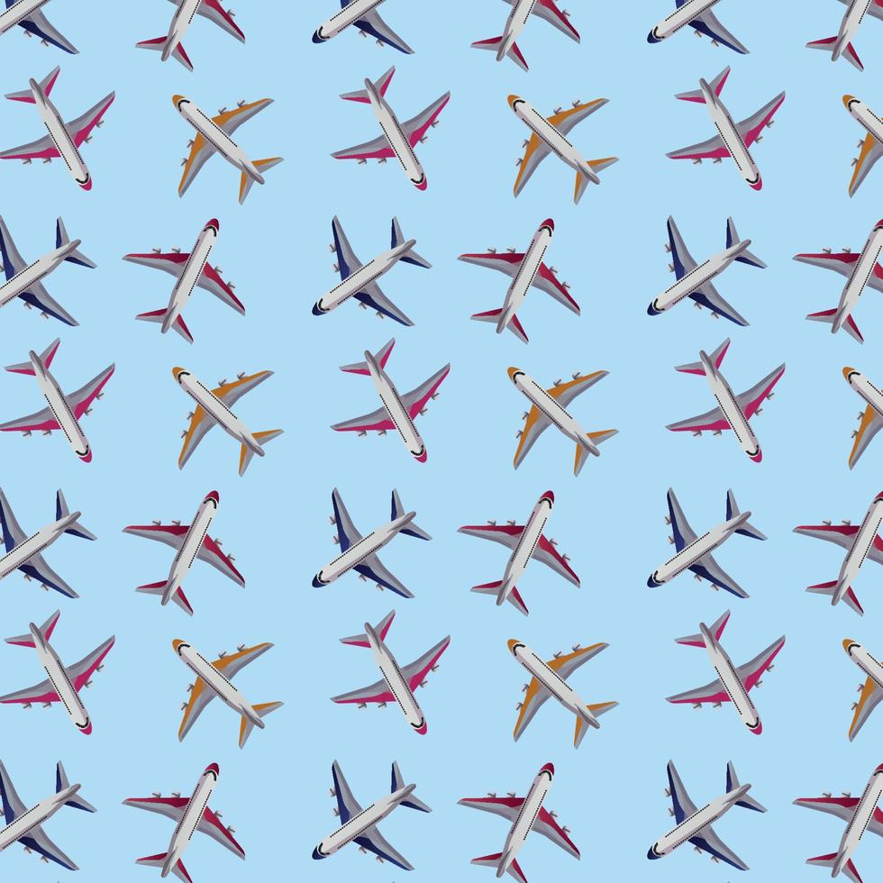 Seamless pattern with airplane. Travel, tourism, adventure, journey concept. Perfect for product design, wallpaper, scrapbooking, textile, wrapping paper. vector