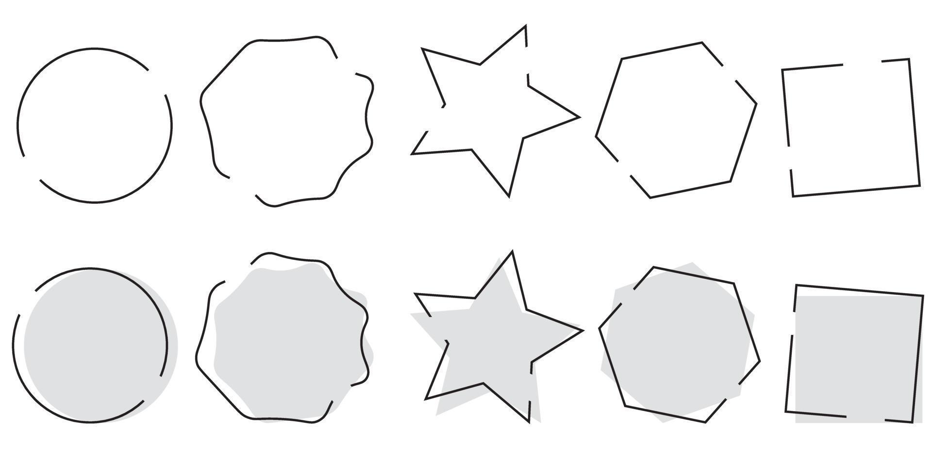 Set of hand drawn frames vector
