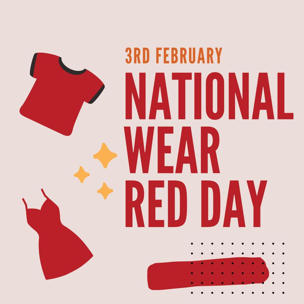 National Wear Red Day vector