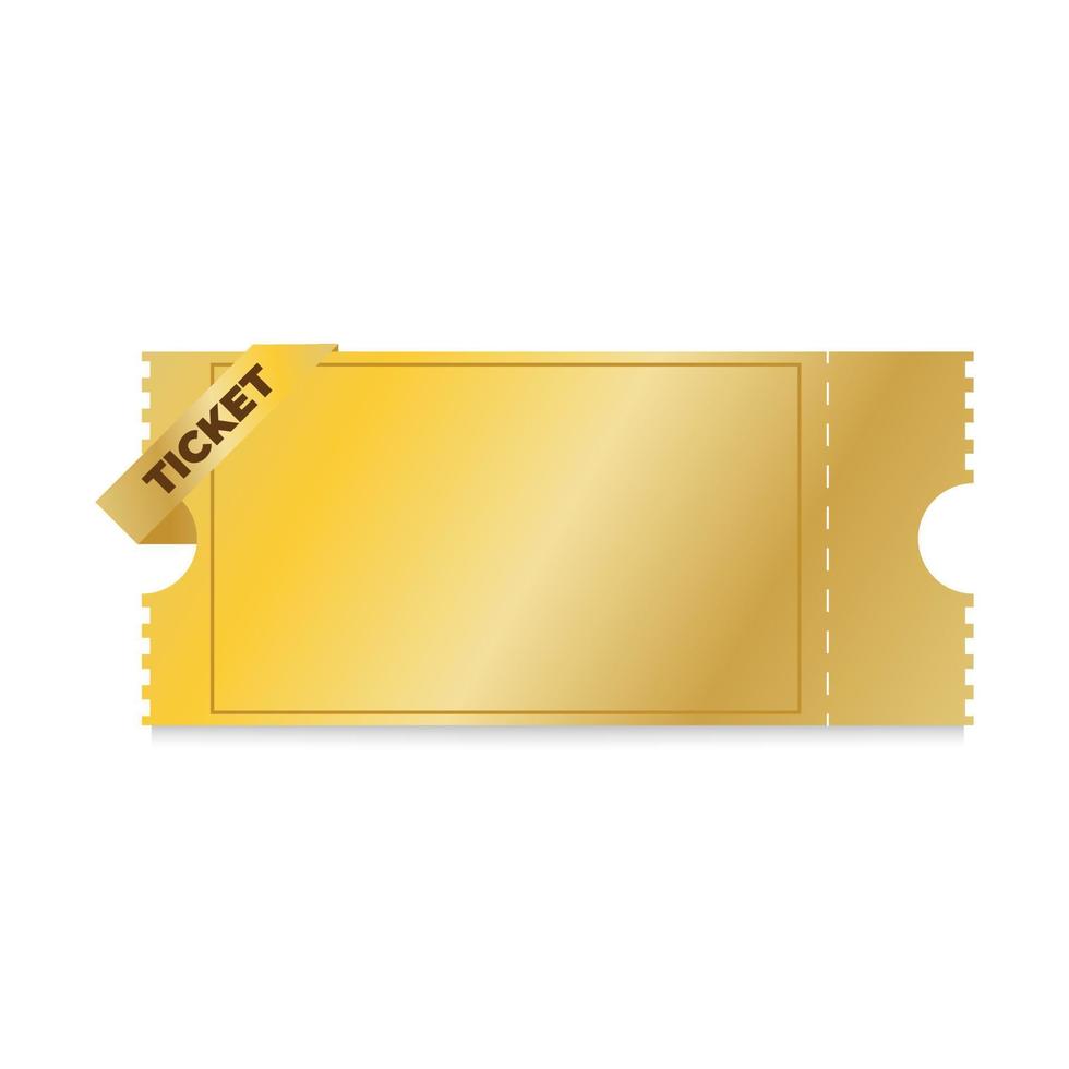 golden vector tickets and coupons templates vector illustration