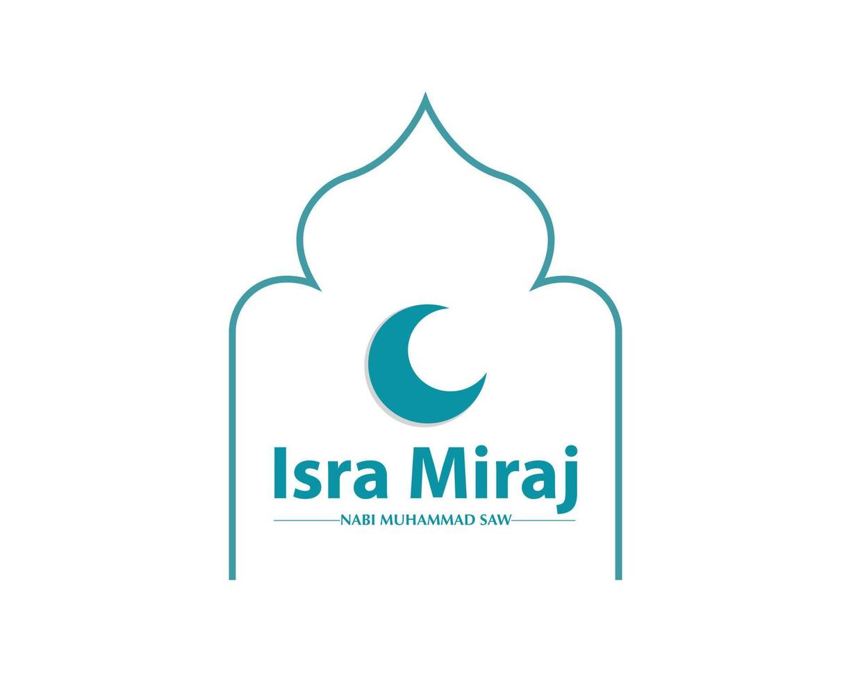 Simple Isra Miraj Greeting Template vector