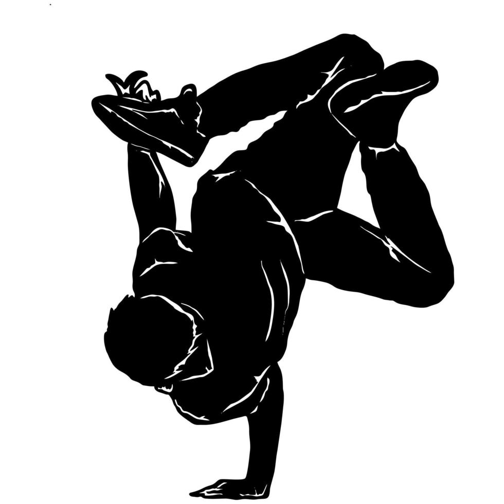 break dance icon logo vector