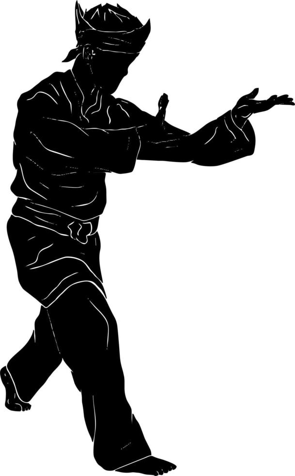 pencak silat ilustración artline vector