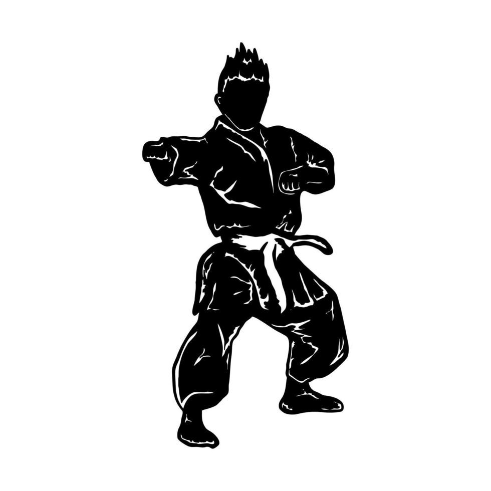 pencak silat karate logo vector illustration