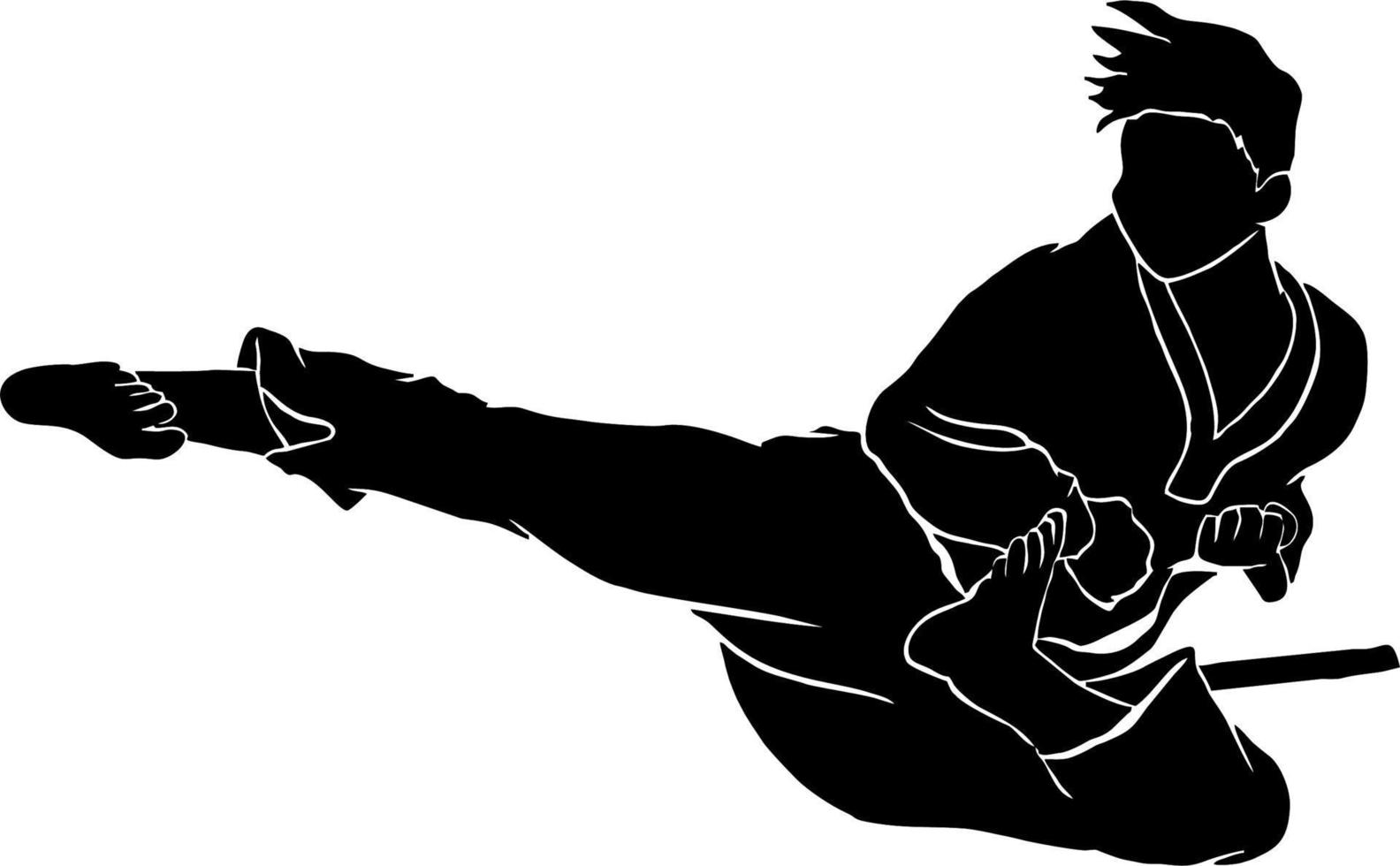 pencak silat icon vector logo