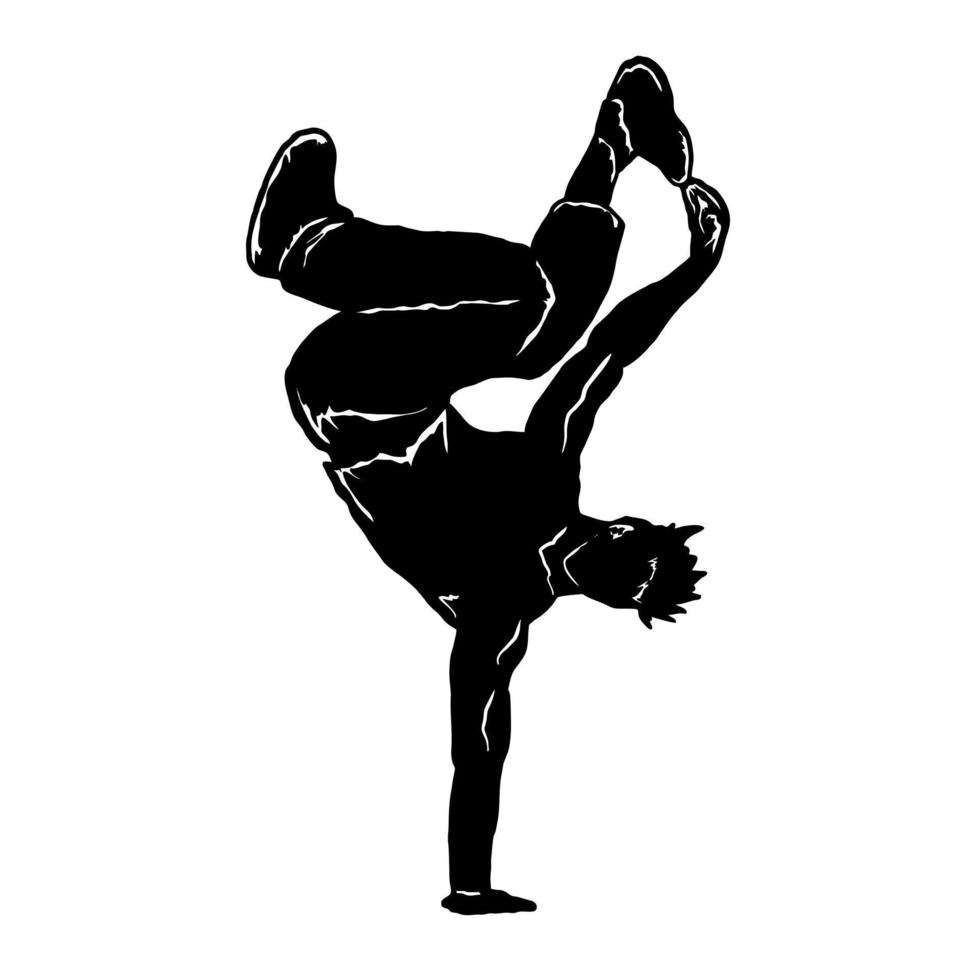 break dance icon logo vector