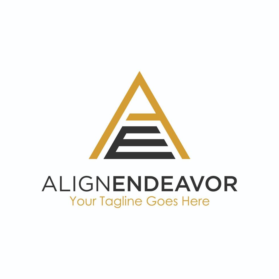 Letter or word AE sans serif font in line triangle image graphic icon logo design abstract concept vector stock. Can be used as a symbol related to initial.