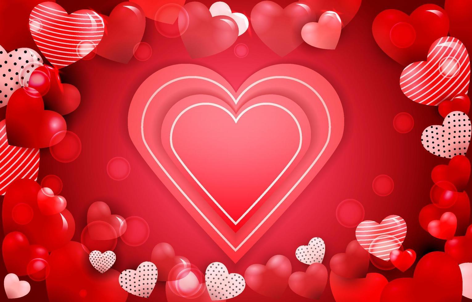 Valentine Heart Background vector