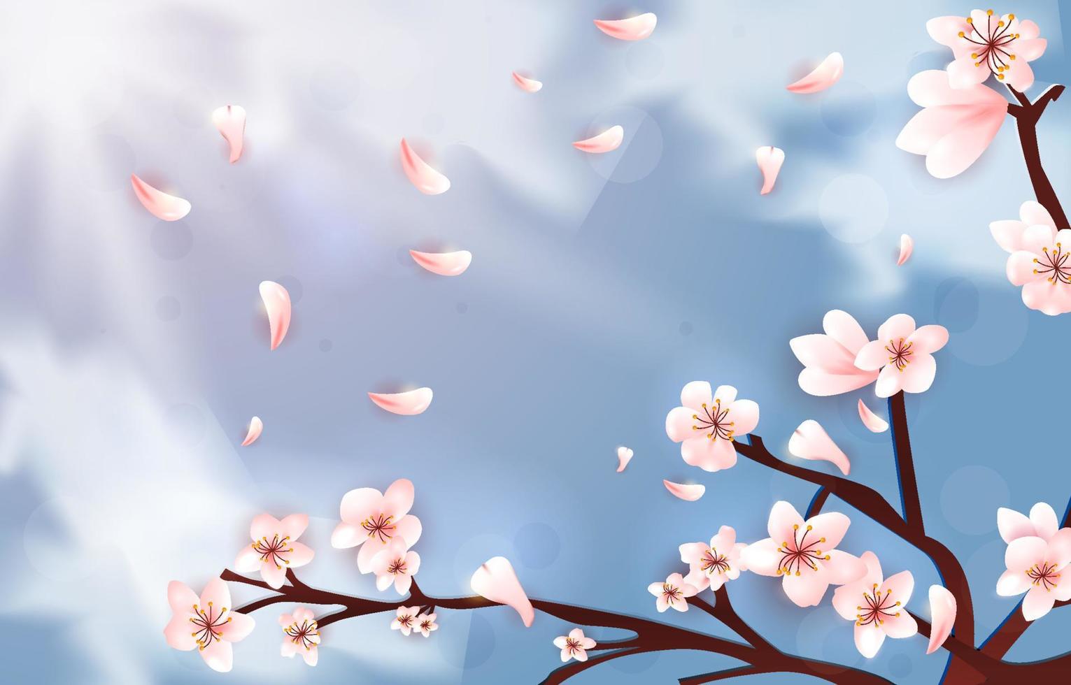 fondo de flor de durazno sakura 17647482 Vector en Vecteezy