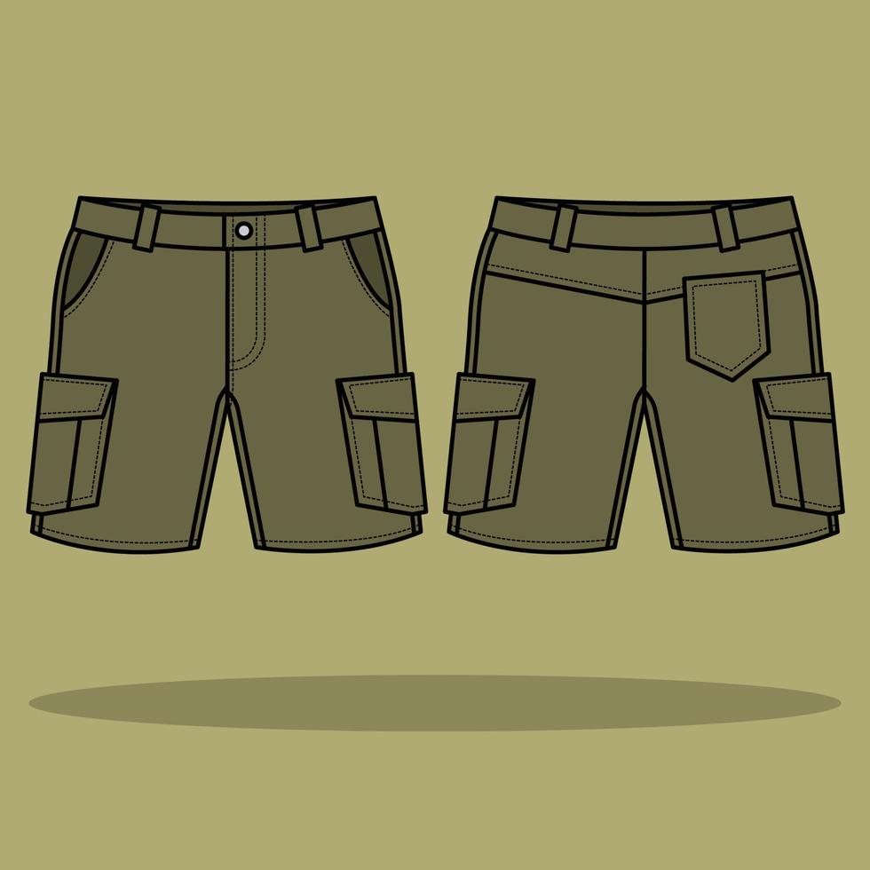 Cargo Short Pants vector