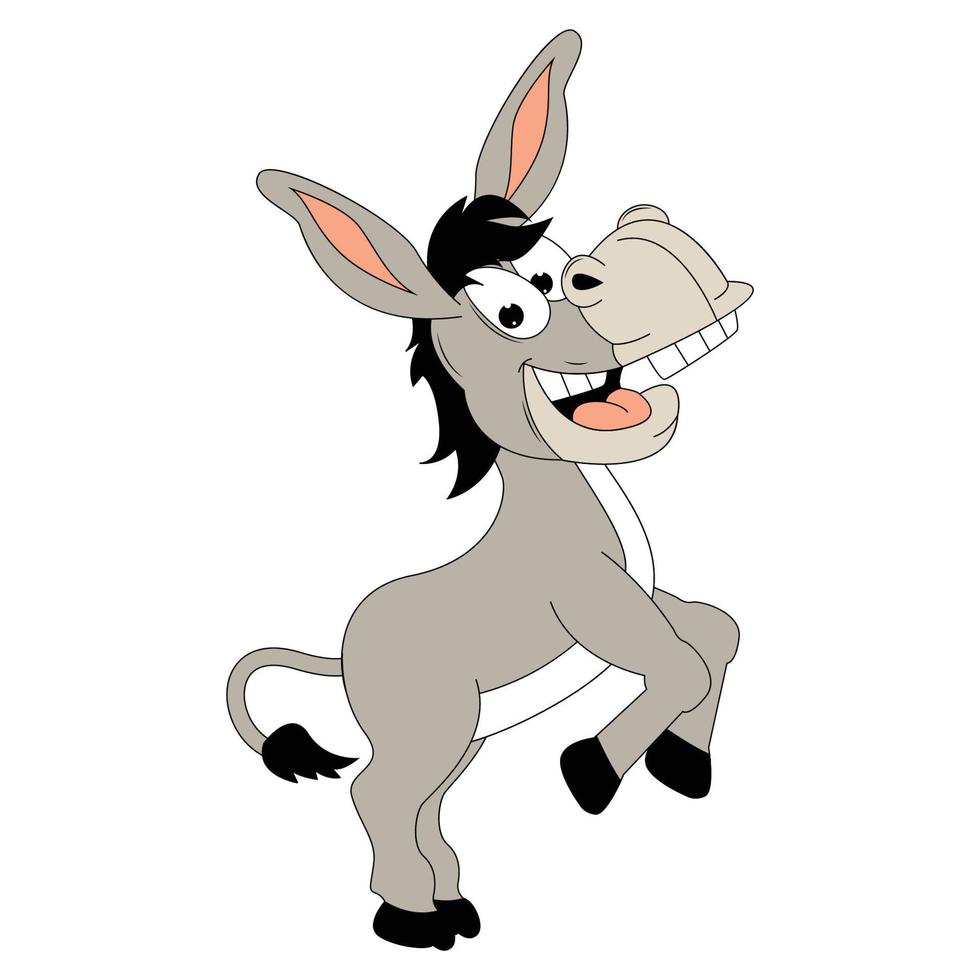 cute donkey animal cartoon graphic vector