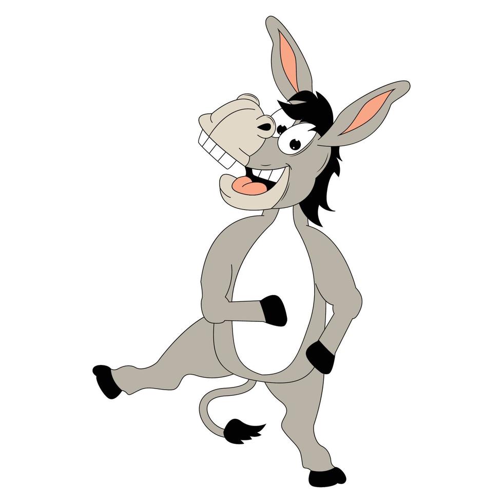 cute donkey animal cartoon graphic vector