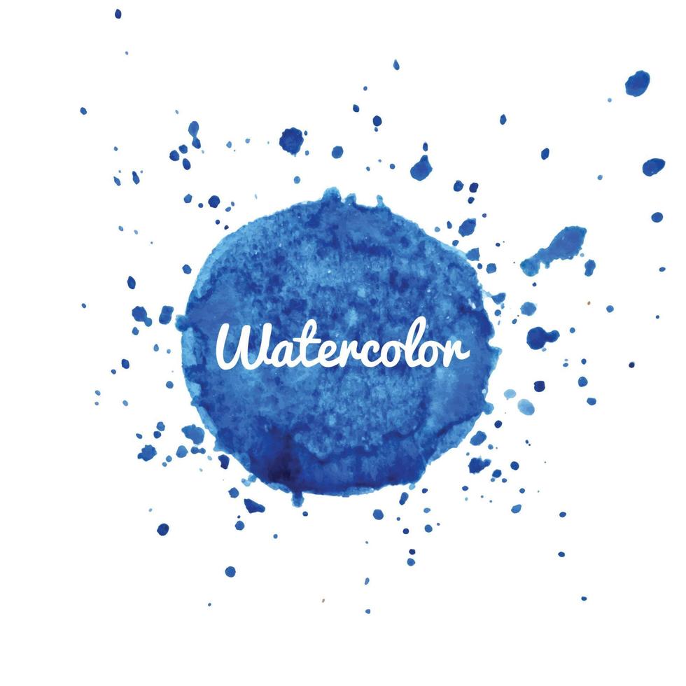 Blue watercolor splash background vector