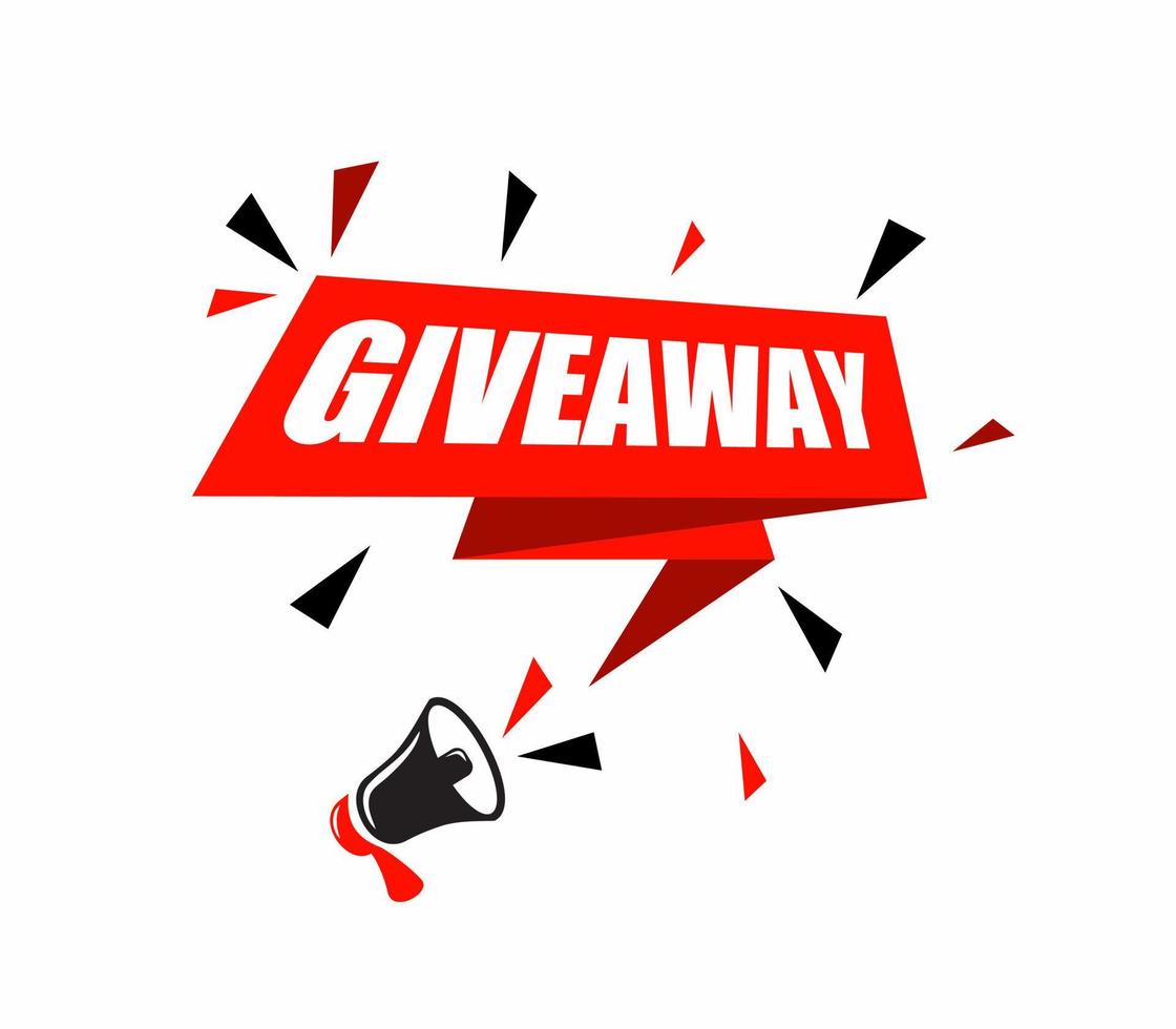 Megaphone and giveaway speech bubble. Banners for business, advertising and marketing. Vector illustration.
