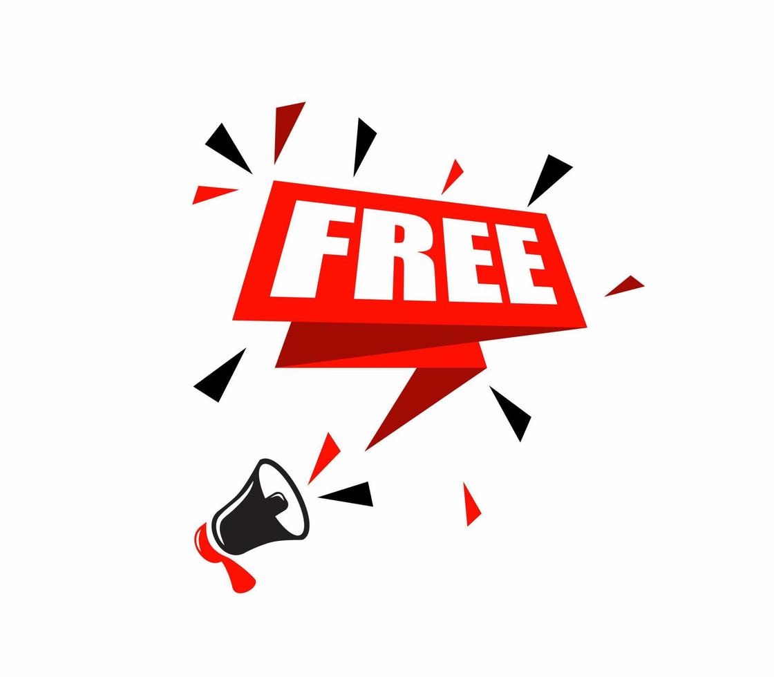 Megaphone and save free speech bubbles. Banner design for business marketing and advertising. vector