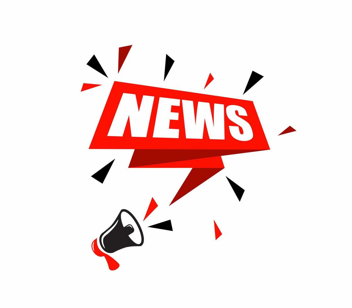 Megaphone and news speech bubble. Banners for business  advertising and marketing. vector