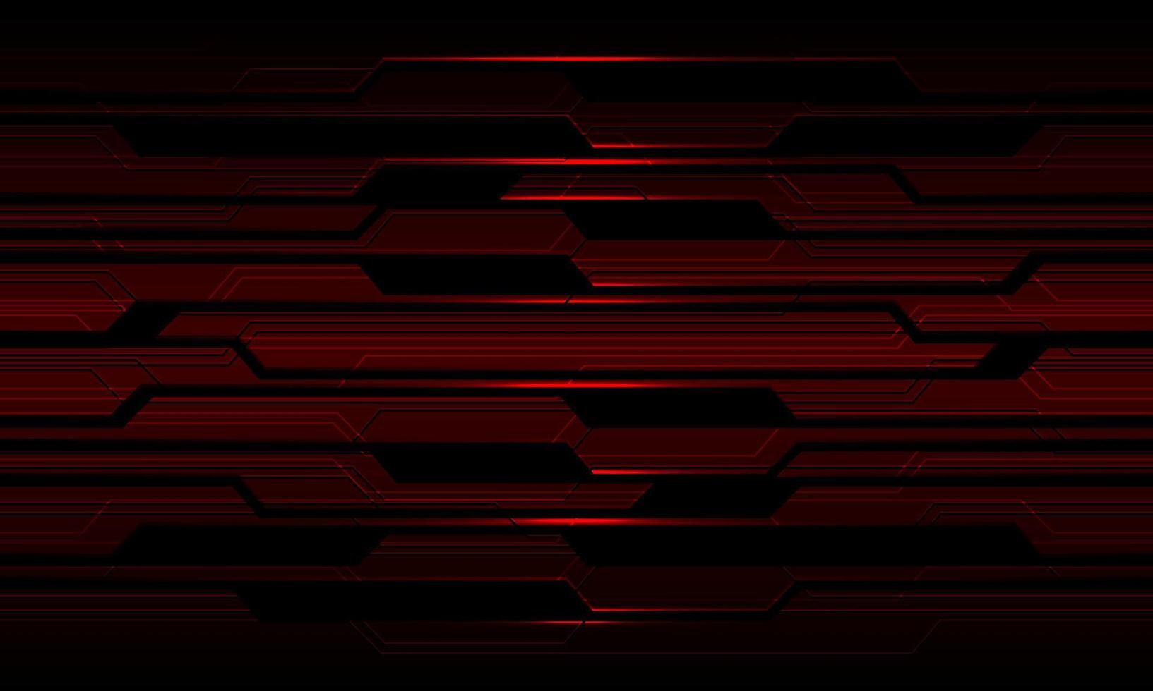 Abstract red metallic black circuit cyber geometric design modern futuristic technology background vector